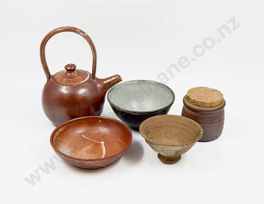Pottery Teapot & Assorted Pottery Image 1++