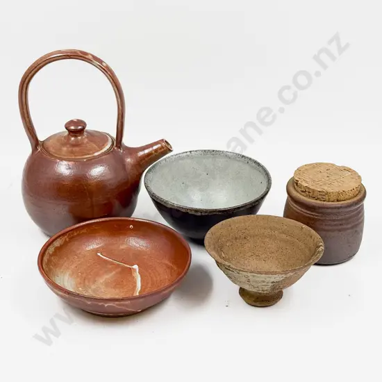 Pottery Teapot & Assorted Pottery