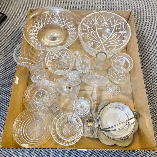 Box Qty of Assorted Crystal & Glass Ware
