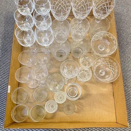 Box Qty of Assorted Crystal & Glass Ware