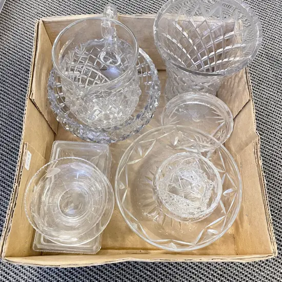 Box Qty of Assorted Crystal & Glass Ware