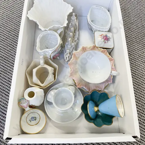 Box Qty of Assorted Crested China & Other China incl Belleek