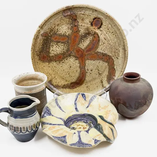 Five Pieces of Assorted Pottery