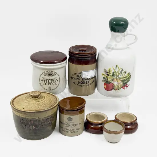 Stoneware Manuka Honey NZ Jar & Assorted Stoneware Jars