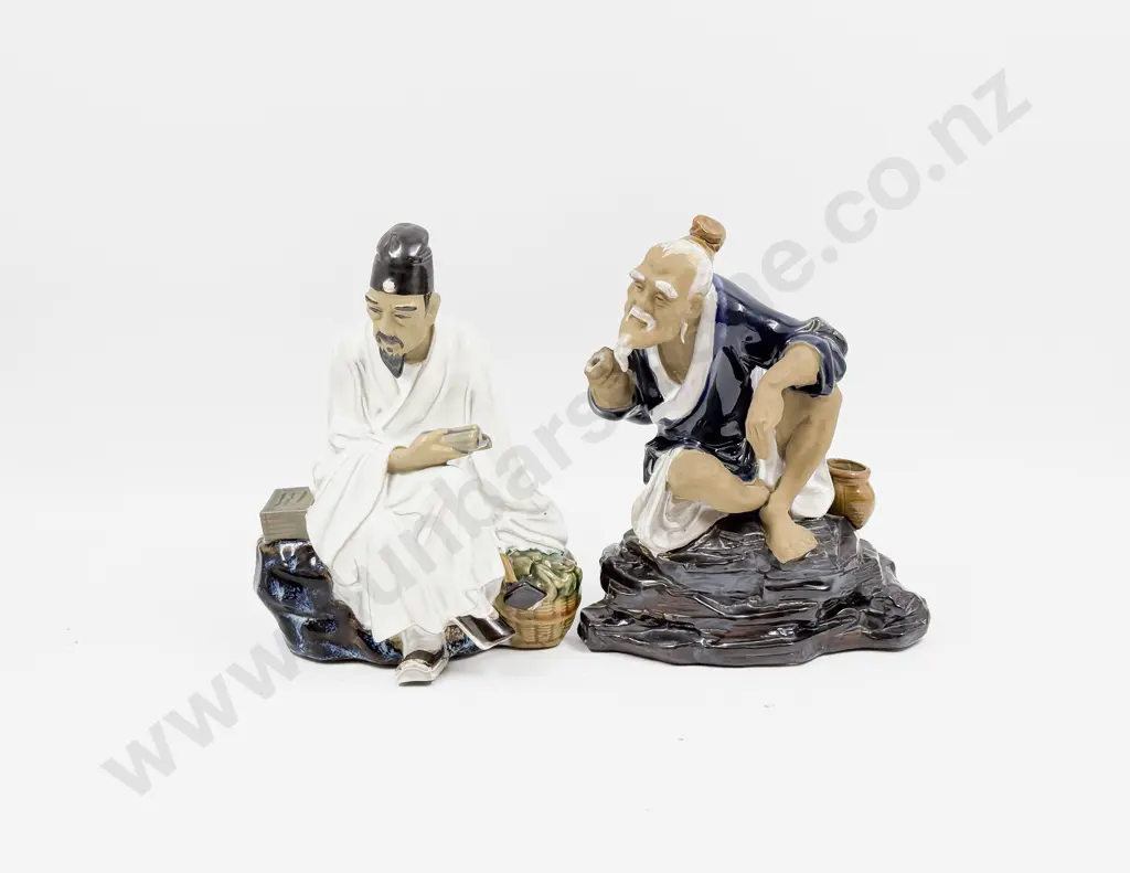 Two Chinese Glazed Stoneware Figures Image 1++