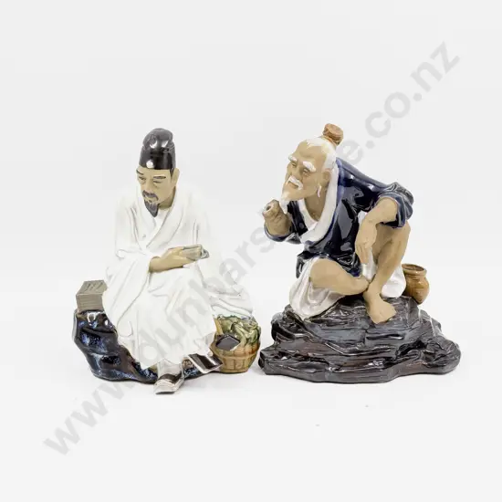 Two Chinese Glazed Stoneware Figures