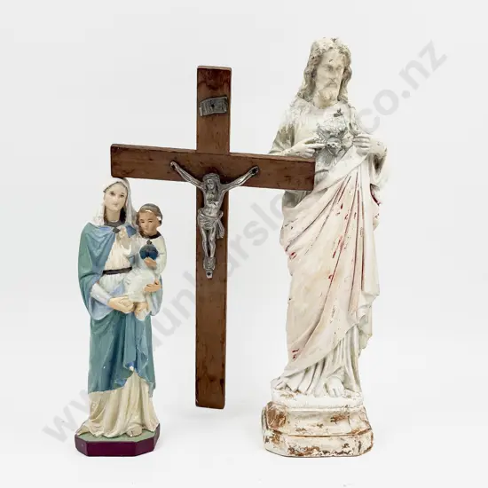 Qty of Assorted Modern Ecclesiastical Ephemera incl Crucifix