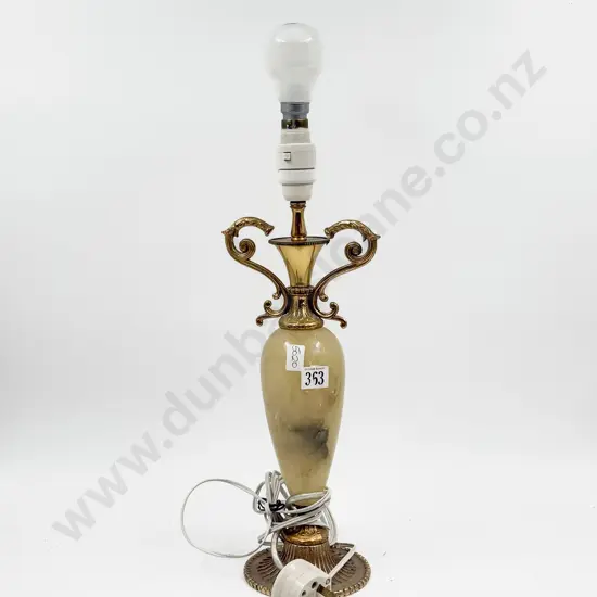 Onyx & Brass Table Lamp