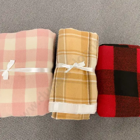 Three Assorted Woollen Blankets