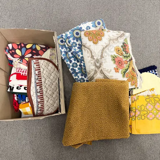 Box Qty of Assorted Table Linen etc