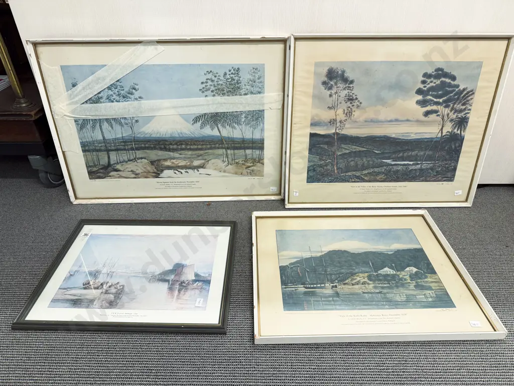 Four Framed Historical Prints Image 1++