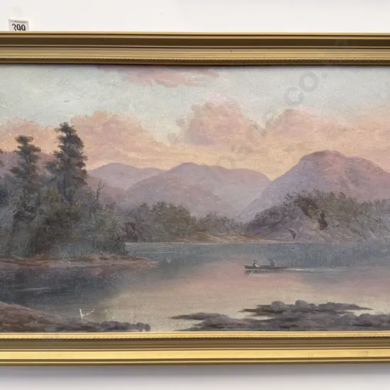 Unsigned Colonial Landscape Oil