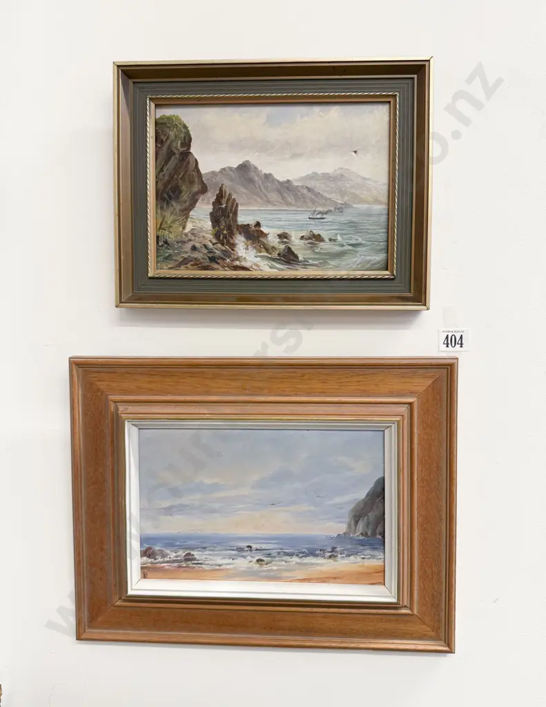 Two NZ Coastal Landscapes - Oil on Board Image 1++