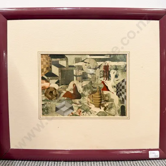 Victor Bulik (Polish b 1946) - Figures in Surrealist Landscape - Mixed Media on Card