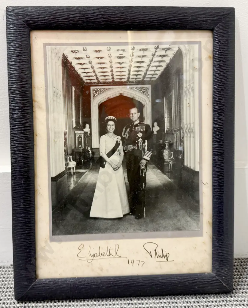 Circa 1977 QEII & Prince Philip Signed Photograph & Other Signed by the Queen Image 1++