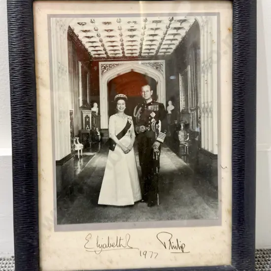 Circa 1977 QEII & Prince Philip Signed Photograph & Other Signed by the Queen