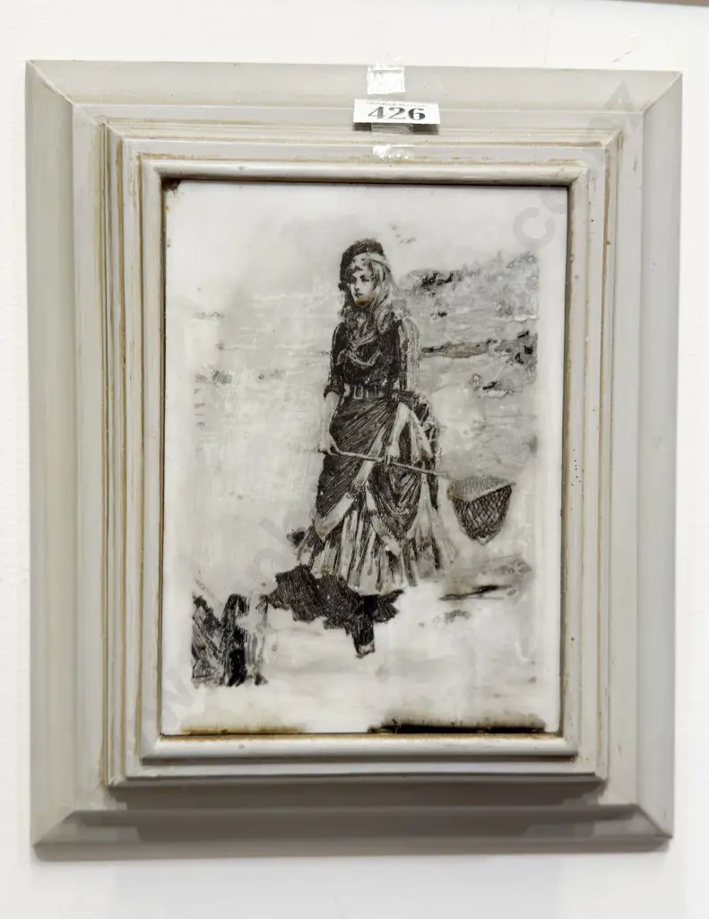 Unknown Artist - Mixed Media Work on Ceramic Image 1++