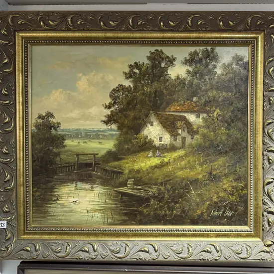 Robert Ixer - "The Mill House" - Oil on Board