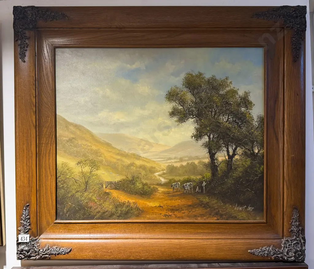 Robert Ixer - "A Welsh Valley" - Oil on Board Image 1++