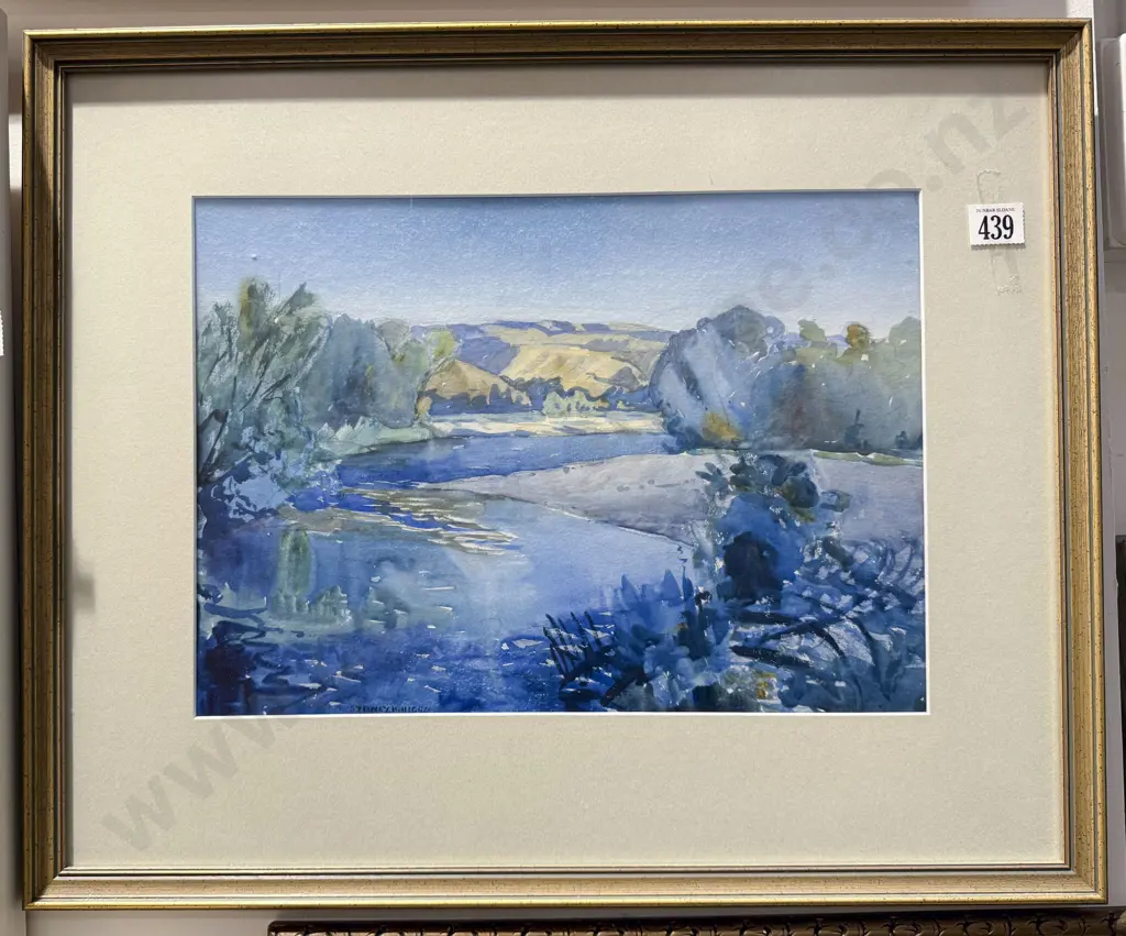 Sydney H. Higgs - "Ruamahanga River" - Watercolour Image 1++