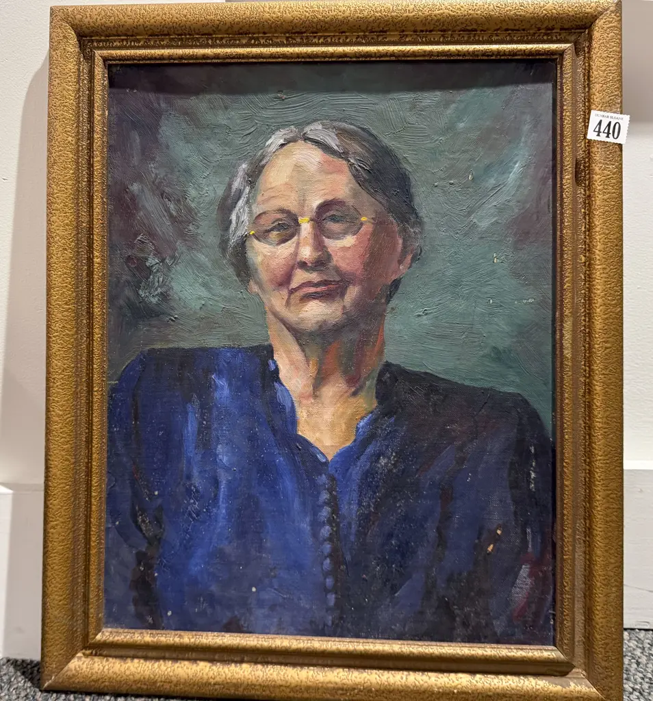 Joyce M. Seddon - Portrait Study - Oil on Board Image 1++