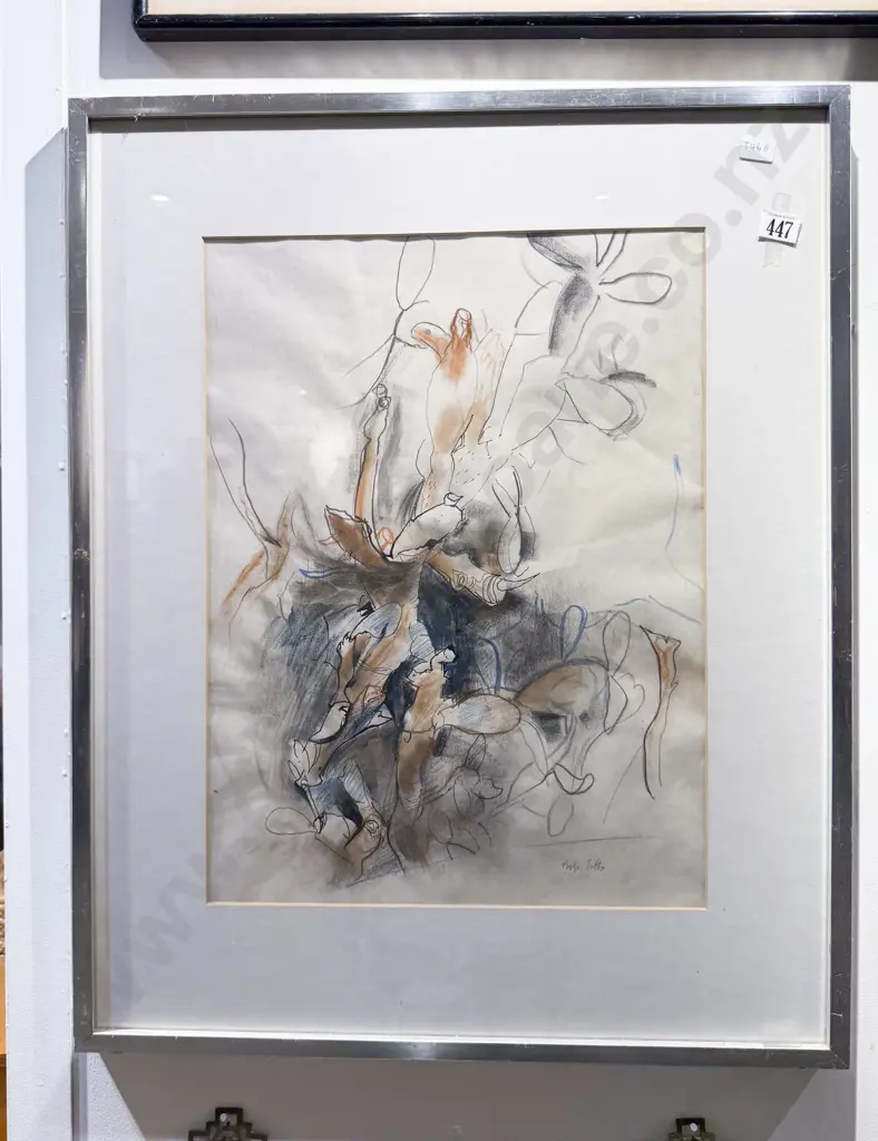 Indistinctly Signed - Still Life Study (Unfinished) - Mixed Media Image 1++