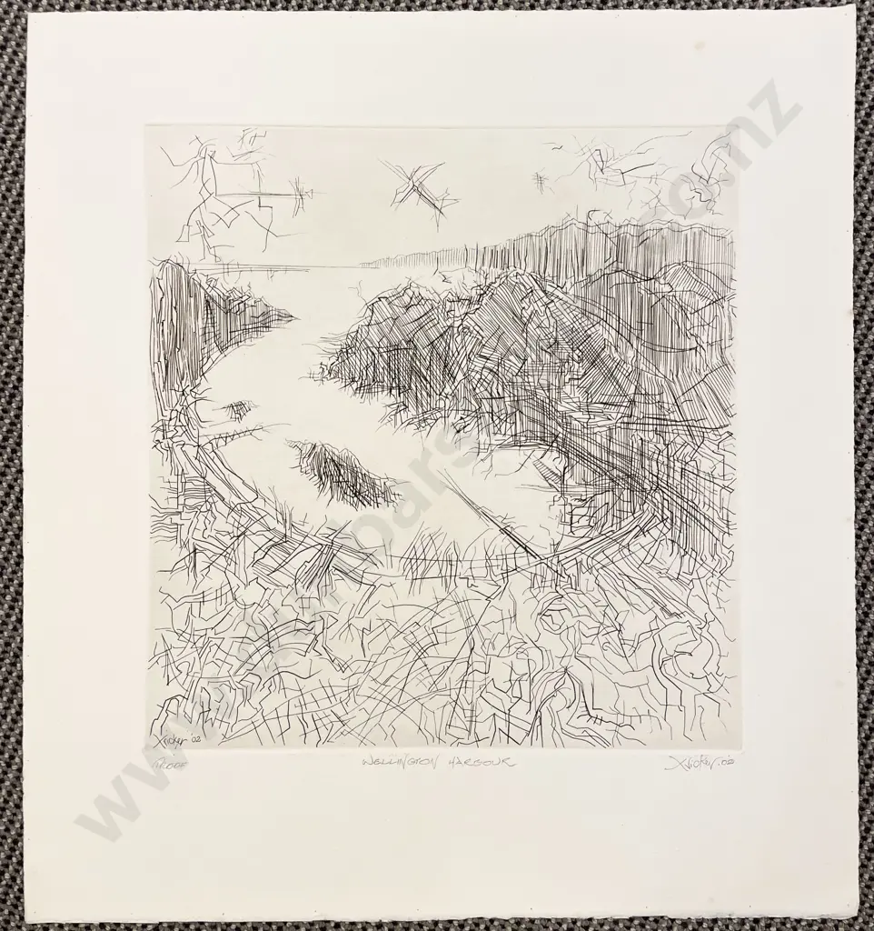Gary Tricker - Wellington Harbour - Etching (Unframed) Image 1++