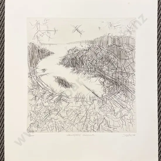 Gary Tricker - Wellington Harbour - Etching (Unframed)