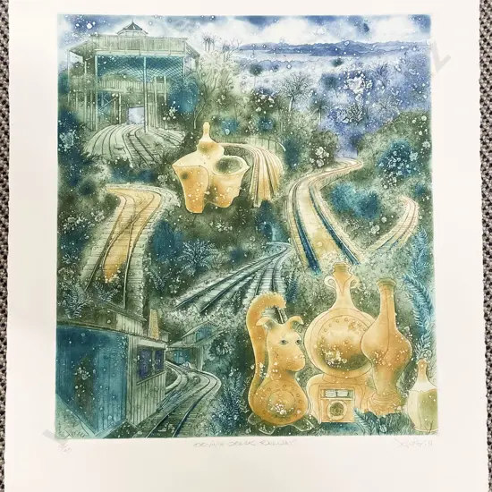 Gary Tricker - Driving Creek Railway - Etching & Aquatint (Unframed)