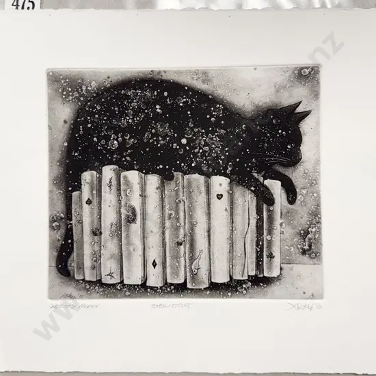 Gary Tricker - Bibliocat - Etching & Aquatint (Unframed)