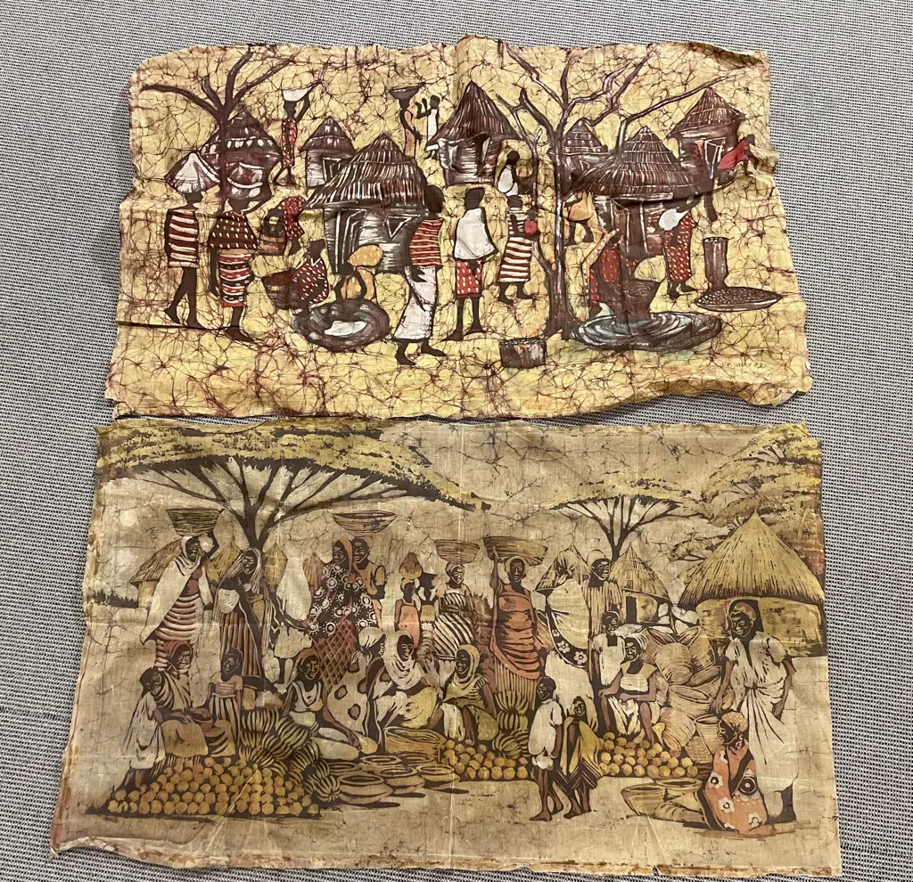 Qty of Assorted Unframed Batik Works Image 1++