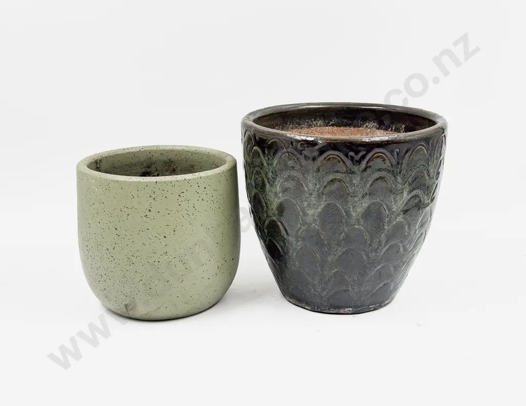 Green Glazed Outdoor Garden Pot and Other Image 1++