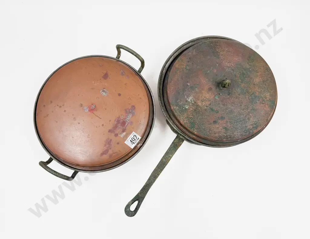 Two Copper Cooking Pots Image 1++