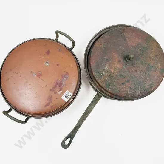 Two Copper Cooking Pots
