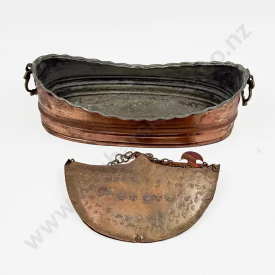 Small Brass Planter and Copper Wall Hanging