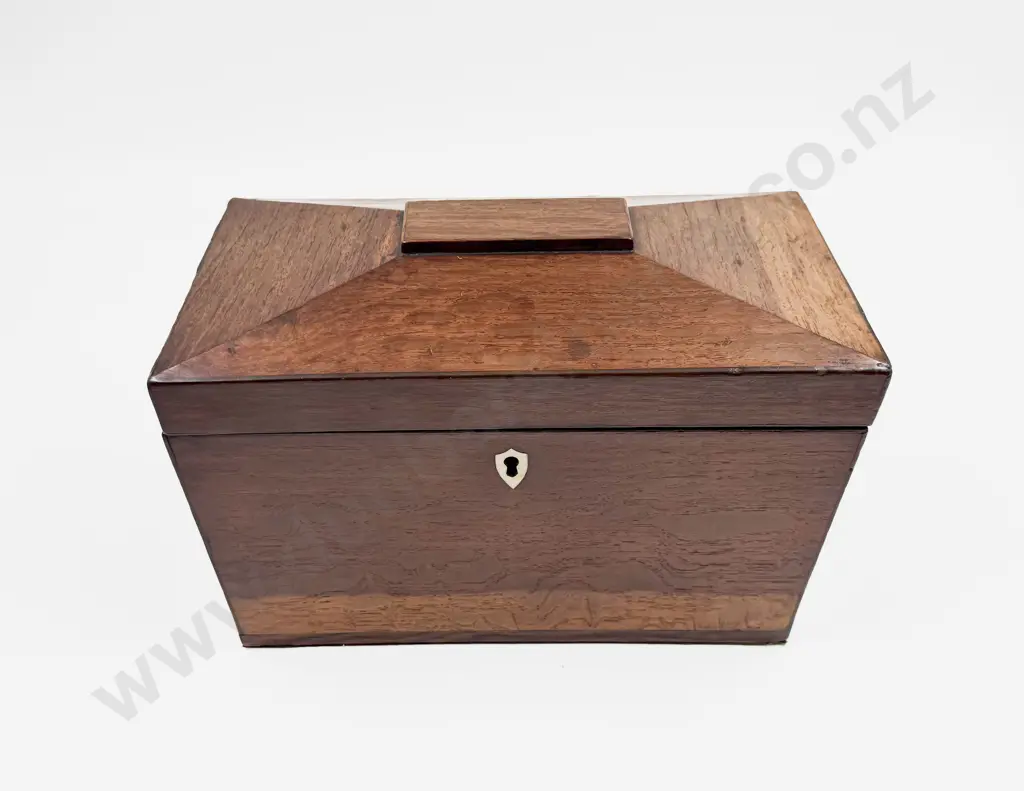 Regency Tiger Wood Tea Caddy C1830 Image 1++
