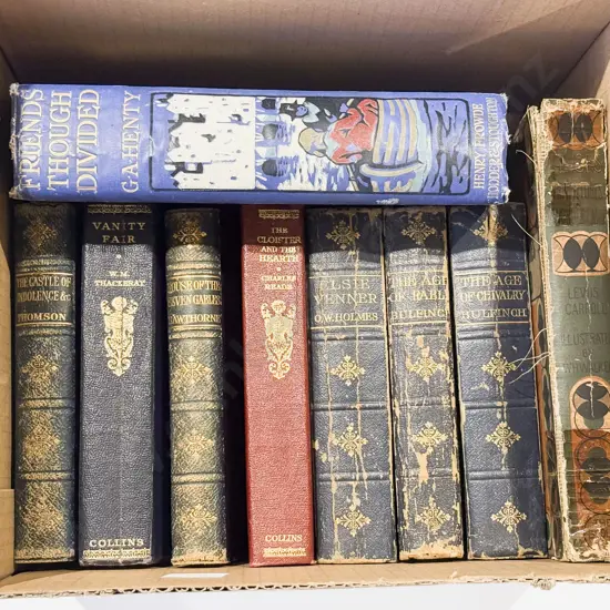 Box of Assorted Vintage Fiction Including Alice in Wonderland - Illustrated