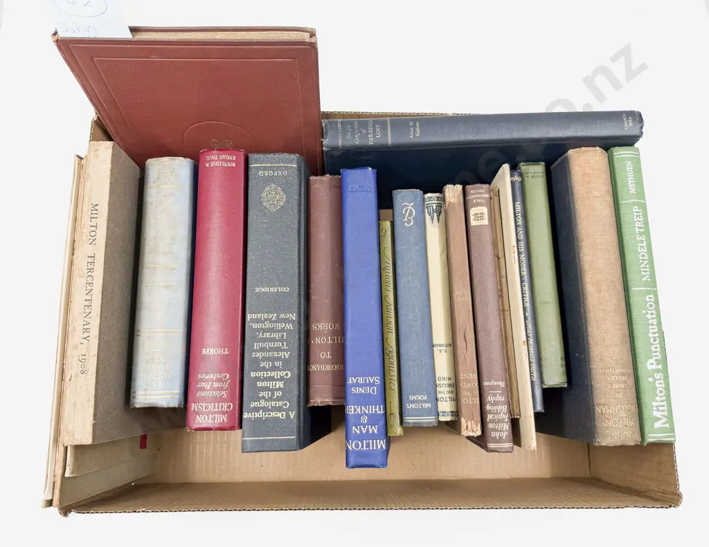 Box Of Books Relating To John Milton Image 1++