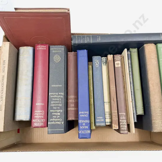 Box Of Books Relating To John Milton