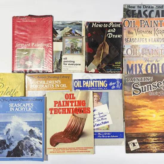 Boxed Qty Mainly Vintage Artist's Reference Books