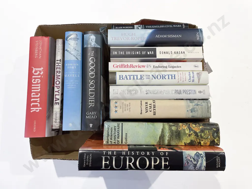 Box of Assorted Military Histories & Biographies Image 1++