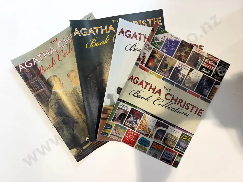 Box Lot Assorted Books & Magazines Relating to Agatha Christie Image 1++