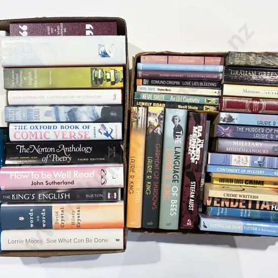 Two Boxes Assorted Fiction & Reference