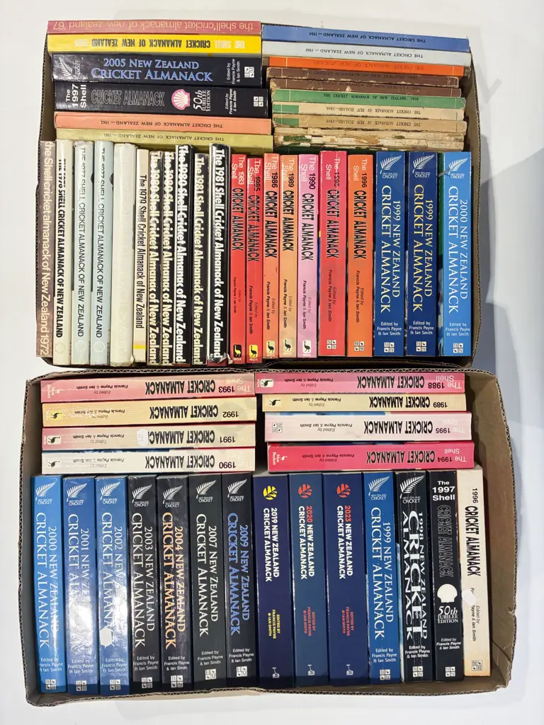 Two Boxes Assorted Cricket Almanacks Image 1++