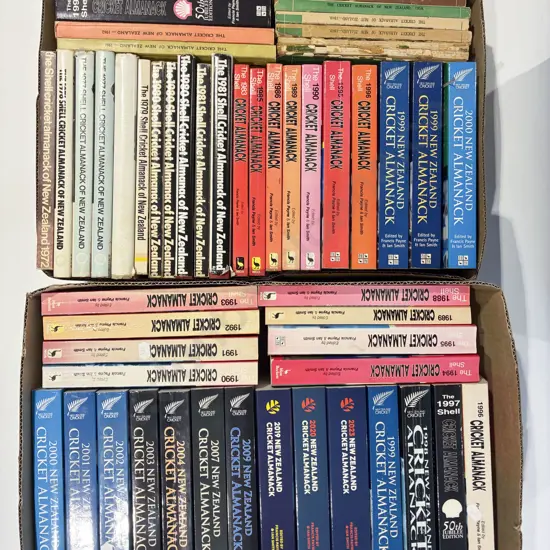 Two Boxes Assorted Cricket Almanacks