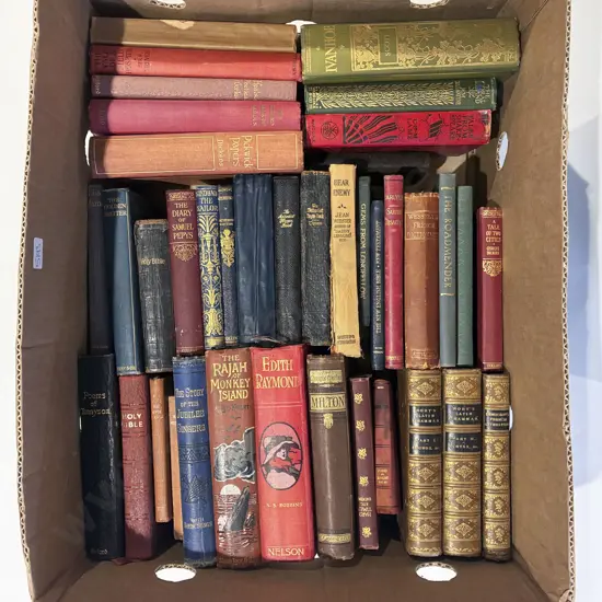 Boxed Qty Assorted Vintage Fiction Including Charles Dickens - Pickwick Papers
