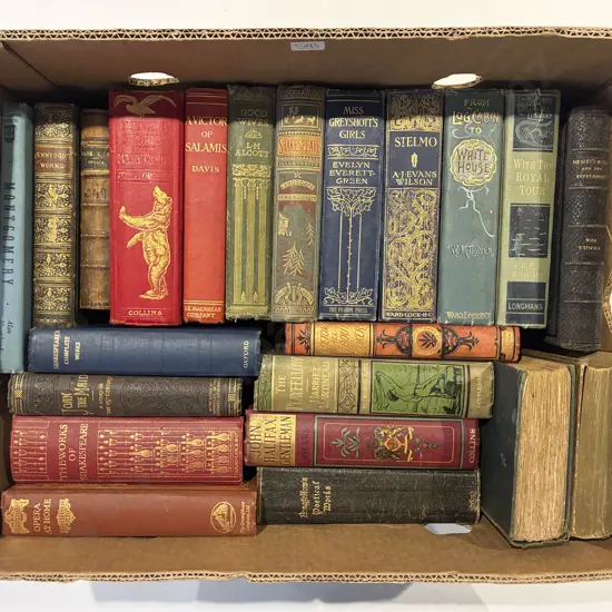 Boxed Qty Assorted Vintage Fiction Including L M Alcott - Good Wives