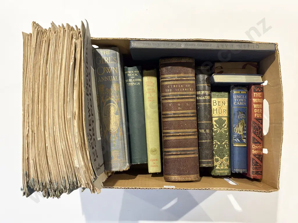 Boxed Qty Assorted Early C20th Fiction & Art Related Volumes Image 1++
