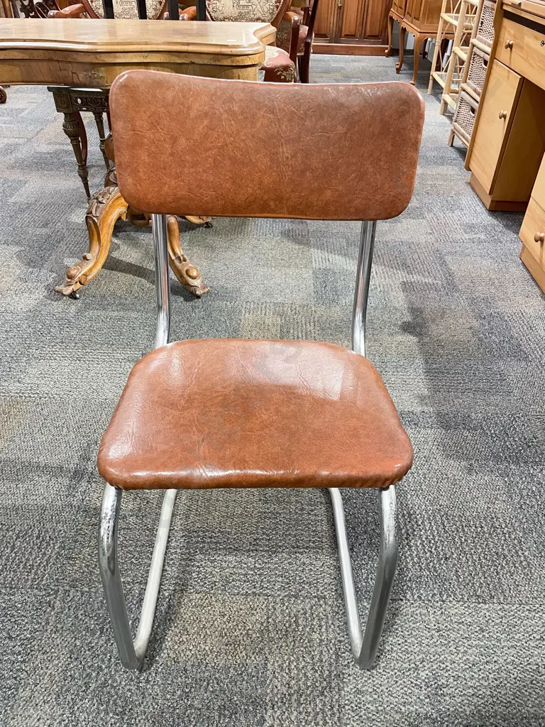1950's Vinyl Covered Dining Chair Image 1++