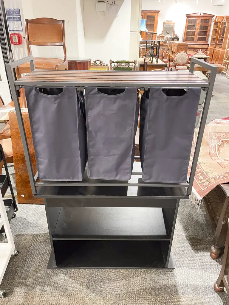 Modern Style Laundry Hamper with TV Stand Image 1++